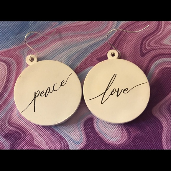 Jewelry - Adorable wooden inspirational earrings.